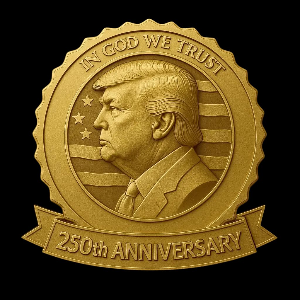 Trump 250th Anniversary Golden Badge